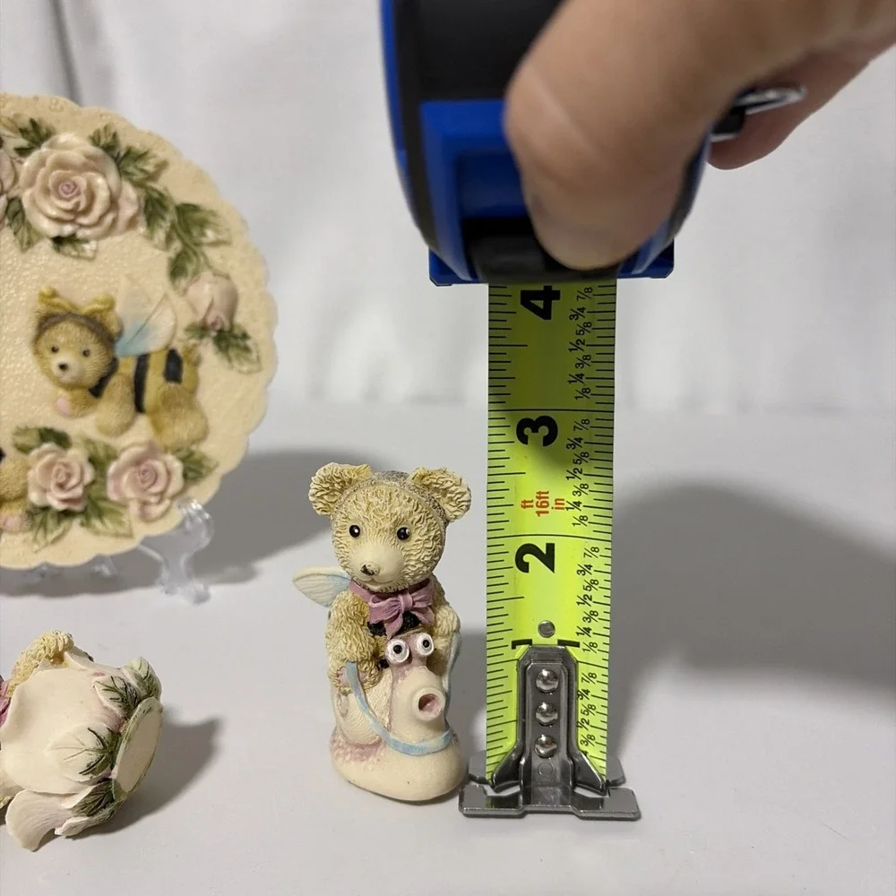 Popular Imports 1997 Teddy Bear Miniature Tea Set Display Multicolor Vintage